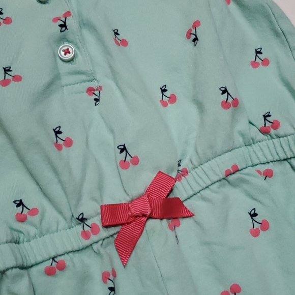 Summer Cherry Ruffled Romper Onsie-18M - Picture 4 of 8